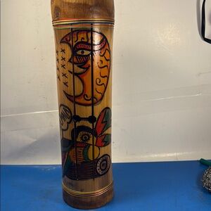 Hand-Painted Bamboo Slit Drum